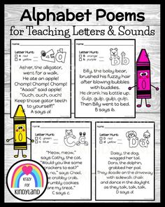 an alphabet poem for teaching letters and sounds