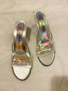 Vintage Fanfares iridescent rainbow silver heels Women’s size 7 Smoke free home 1-2 inch heel Great condition Vintage Fanfares iridescent rainbow silver heels womens size 7. Condition is "Pre-owned". Shipped with USPS Priority Mail. Iridescent Synthetic Heels, Iridescent Round Toe Synthetic Heels, Iridescent Synthetic Heels With Round Toe, Iridescent Synthetic Round Toe Heels, Iridescent Heels For Formal Summer Events, Summer Formal Iridescent Heels, Iridescent Pointed Toe Heels For Formal Occasions, Iridescent Heels For Formal Occasions, Silver Shimmer Heels