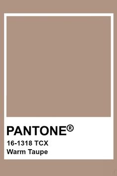 pantone's tan brown color is shown with the name