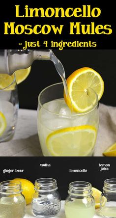 Limoncello Shots, Limoncello Cocktails, Grapefruit Cocktail, Moscow Mules, Mixed Drinks Recipes, Cocktail Drinks Recipes, Vodka Cocktails, Alcohol Drink Recipes