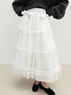 Composition : Exterior 1: polyester 100 Color: polyester 70 rayon 30 Lining: polyester 100Color : WHITE_S,WHITE_MCountry of Origin : China Tulle Long Skirt, Long Skirt, No Frills, Tulle Skirt, Composition, Exterior, China, Clothes For Women, The Originals