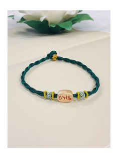 - Personally hand craft - Bracelet is adjustable base on the size of wrist -"納福"= "Receiving Blessing"  - The color "Green" means "Health", "Prosperity" and "Harmony" in Chinese. - The bracelet is suitable for all occasions, usually wear it as a Good luck charm. Adjustable Bohemian Bracelets For Good Luck, Adjustable Bohemian Bracelet For Good Luck, Personalized Adjustable Bracelets For Blessing, Symbolic Adjustable Friendship Bracelets, Spiritual Braided Bangle Bracelet For Friendship, Adjustable Bangle Wristband For Friendship, Traditional Adjustable Wristband Bracelet, Traditional Braided Bracelet With Adjustable Cord, Personalized Adjustable Spiritual Wristband