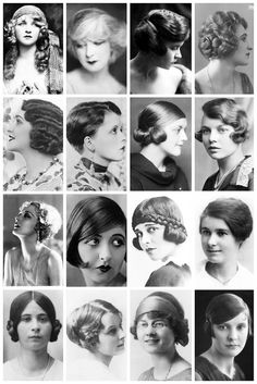 thevintagethimble: 1920’s HairstylesA collection of 1920’s... 1920s Hair Styles For Long Hair, 20s Short Hairstyles, 20s Hairstyles Short, 20s Hairstyles For Long Hair, 1920s Hair Long, 20s Hairstyle, 1920s Hair Short, Twenties Hair, 20s Hairstyles