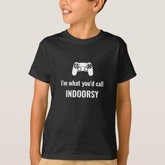 I'm what you'd call indoorsy. One for the introvert gamer in your life - complete with video game controller. Give it as the perfect gift, or maybe keep it all to yourself. Funny Gamer, Gamer Humor, Video Game Controller, Gamer T Shirt, Game Controller, Video Game, Tool Design, Perfect Gift, Funny