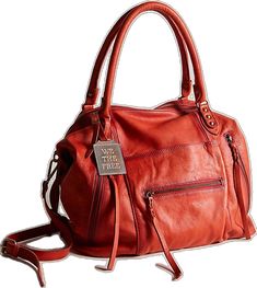 Red Soft Leather Bag For Fall, Red Soft Leather Satchel For Fall, Red Leather Hobo Bag For Fall, Red Hobo Bag For Fall Travel, Red Double Handle Satchel For Fall, Everyday Red Satchel For Fall, Fall Travel Red Hobo Bag, Casual Red Soft Leather Satchel, Red Top Handle Satchel For Fall