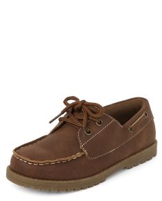 FABRICATION: 100% faux leather upper, 100% tricot lining, 51% recycled TPR/49 TPR outsole, imported CLOSURE: Slip-on style FEATURES: Non-functional laces Part of our shoePLACE® collection. Boys Boat Shoes | The Children's Place Boys Boat Shoes | Size YOUTH 11 | Tan | 100% Faux Leather Childrens Place, Boys Shoes, Boat Shoes, Special Features, Leather Upper, Kids Outfits, Faux Leather, Slip On, Leather