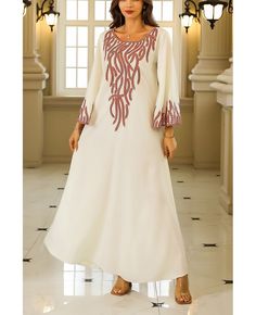 Get 10% off now! Buy modest embroidered long white female muslim fashion dress at cheap price online. Free stable shipping and pro custom service since 2009. Dress With Diamonds, Embroidery Long Dress, High Low Prom Dresses, Dubai Luxury, Purple Prom Dress, Lace Beach Wedding Dress, Muslim Fashion Dress, Prom Dress Shopping, Green Prom Dress