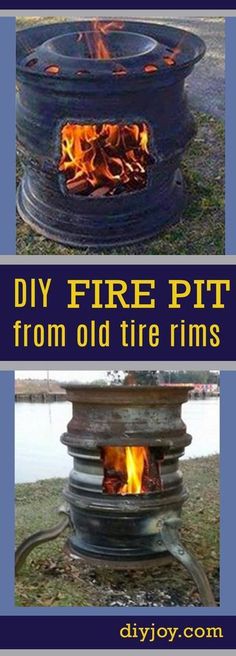 an old fire pit is being used as a propaner