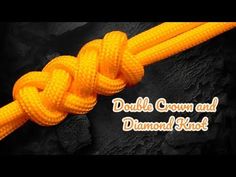 an orange rope with the words double crown and diamond knot