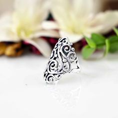 》Description 《 Filigree Long Wide Large Full Finger Big Flower of Life Chunky 925 Sterling Silver Ring, Boho Rings, Statement Bohemian Jewelry for Women,  》D E T A I L S《 ✦Metal:-  Silver , Brass ✦Purty:- 925 Sterling Silver ✦Weight:- 6 Gram (Approx) ✦Ring Size:- All Size Available 》C U S T O M I Z E O R D E R《 We accept custom and personalized order. It can be change in the gemstone, earring design and earring size. Please send us message if you are interested in a custom creation. 》 P A C K A G I N G 《 Your jewelry will be nicely packaged. If one or more items are gifts, please leave us a note at checkout and we'll pack them separately. We would be happy to send your personal note with it. 》 O U R Q U A L I TY 《 Product made  with pure 925 silver and nickel free. Sterling Silver jewelry Bohemian Rings With Oxidized Finish For Anniversary, Bohemian Filigree Ring, Bohemian Filigree Ring With Oxidized Finish As Gift, Bohemian Sterling Silver Filigree Ring For Anniversary, Bohemian Sterling Silver Filigree Ring, Bohemian Silver Filigree Ring In Sterling Silver, Bohemian Sterling Silver Adjustable Filigree Ring, Bohemian Silver Filigree Ring For Anniversary, Bohemian Sterling Silver Filigree Ring Stamped 925