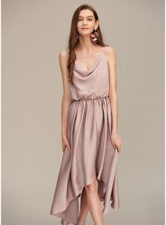 JJ's House No Bow Cotton Blends Asymmetrical Midi Cowl Spring Summer A-line NO Dusty Rose S Height:5.7ft(174cm) Bust:33.5in(85cm) Waist:26in(66cm) Hips:36in(91cm) Asymmetrical Dress. #JJ's House #No #Bow #CottonBlends #Asymmetrical #Midi #Cowl #Spring #Summer #Aline #NO #DustyRose #S #Asymmetrical #Dress Cocktail Dresses Online, A Line Cocktail Dress, Asymmetrical Midi Dress, Cowl Dress, Two Piece Homecoming Dress, Cowl Neck Dress, Lace Homecoming Dresses, Chiffon Prom Dress, Prom Dresses Lace