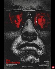 the terminator movie poster with two people wearing sunglasses