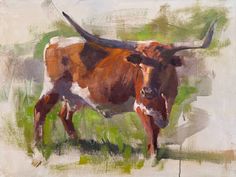 My final demonstration for my latest workshop at The Woman's Club of Fort Worth. This lesson was all about painting with accuracy. While it's always important, it becomes even more critical when painting a portrait or an animal. Oil on Linen • 12” x 16” • 2 Hours Paintings Of Cows, Cow Paintings, Hereford Cows, I Love Cows, Cow Pictures, Cowgirl Art, Farm Art, Cow Painting, Animals In Art