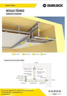 the instructions for how to install an overhead track in a garage or office area with metal brackets