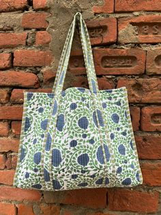 Indian Hand Block Print Tote Bag, Unique Handcrafts Eco-Friendly Vintage Bag, Indian Hand Made Bag, Fashion With Unique Artisan Design Bag.  The Indian hand Block Printed Cotton Quilted Bag made by Indian Artisans, this cotton quilted shopping bag is totally unique and multi purpose. Use this for your grocery or as a travel bag. Perfect to suit all. This Handbag is completely Indian Printed on High quality Great cotton Bag Fabric -: Cotton Size -: 1 > 18X18X6 --Approx              2 > 15X14X5-- Handmade Green Rectangular Bag, Green Bohemian Shopping Bag, Green Square Shoulder Bag With Handles, Rectangular Green Bag With Handles, Green Rectangular Bag With Handles, Eco-friendly Green Pouch Shoulder Bag, Green Reversible Rectangular Bag, Bohemian Green Bag With Double Handle, Green Square Shoulder Bag For Market