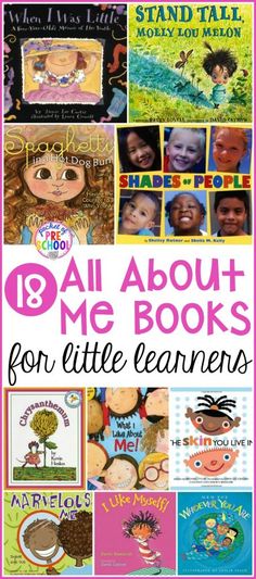 children's books with the title, all about me books for little learners