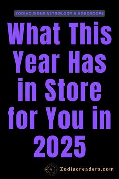 the text reads what this year has in store for you in 2055 on a black background