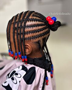 Hair Fetish | Little girls styled like little girls ❤️ #kidsbraids #braidsandbeads #childrenbraids #braidsforgirls #ponytailbraids #braidedbun #schoolhair | Instagram Afro Braids, Toddler Hairstyles, Children Hair, Beautiful Black Babies, Hair Due, Kids' Braids