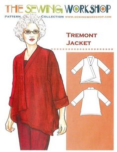 the sewing workshop pattern for a women's blouse and pants, with an attached jacket