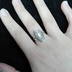 Marine Prezia added a photo of their purchase Vintage Sterling Silver Jewelry With Rose Cut Diamonds, Vintage Oval Marcasite Rings, Vintage Marcasite Oval Rings, Antique 925 Stamped Open Ring, Antique Open Ring Jewelry Stamped 925, Antique Style Open Ring Jewelry, Stamped 925, Antique Sterling Silver Jewelry With Rose Cut Diamonds, Handmade Art Deco Sterling Silver Rings, Antique Open Ring For Promise