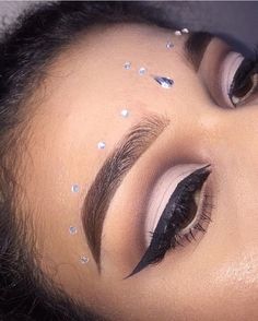 Coachella Makeup Face Jewels, Jeweled Makeup, Gem Makeup, Glitter Bar, Rhinestone Makeup