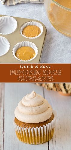 pumpkin spice cupcakes with cream cheese frosting