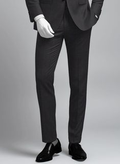 Channel sophisticated ease with our Napolean Bobi Wool Pants epitomizes a relaxed shape. Equip with a unique standout look by donning pants crafted from wool blend fabric, which defines a soft, pleasingly supple, radiating an intense personality with a striped pattern over a gray shade that brings great pleasure. Incorporate a bit of character with delicately tailored gray pants to retain the vividly appealing stance to flourish at iconic destinations and exceptional occurrences.  Look Includes Business Casual Wool Tapered Leg Bottoms, Business Casual Wool Bottoms With Tapered Leg, Wool Tapered Leg Bottoms For Business Casual, Business Straight Pants In Suiting Fabric, Workwear Straight Suit Pants, Straight Suiting Fabric Pants For Work, Straight Pants In Suiting Fabric For Work, Wool Trousers For Semi-formal Occasions, Semi-formal Wool Trousers