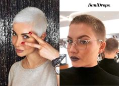 Disconnected Haircut Women, Female Buzzcut Round Face, Trendy Womens Haircuts, Buzzcut Haircut, Disconnected Haircut, Long Buzz Cut, Buzz Cut Styles