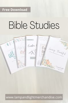 five bible studies with the title free printable