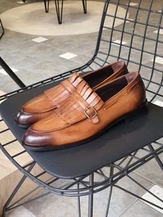 Argeli Anchorage Tan Kilt Loafers-baagr.myshopify.com-shoes2-brabion Gifts Box, Best Shoes For Men, Tan Shoes, Stylish Mens Outfits, Shoe Gifts, Boots And Sneakers, Gentleman Style, Monk Strap, Kilt