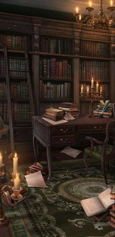 Office/Library setting, dim candle lighting Dark Library Aesthetic, Old Library Aesthetic, Academia Study, Dark Academia Study, Dream Library, Old Library, Library Aesthetic, Studying Library, Library Room