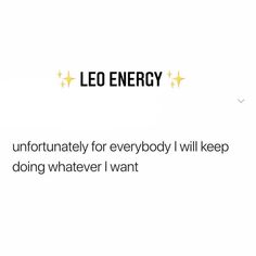 the words leo energy are written in black and white