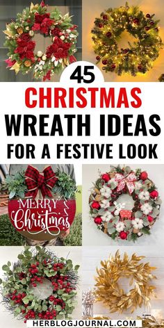 Christmas wreaths for front door Christmas Decorations Diy Outdoor Wreaths & Garlands, Vintage Christmas Wreath Ideas, Decorating Christmas Wreaths Ideas, Christmas Reef Ideas Diy, Easy Christmas Wreaths To Make, Xmas Wreaths Diy, Christmas Wreaths For Front Door Elegant, How To Make A Christmas Wreath, Christmas Crafts Wreaths & Garlands