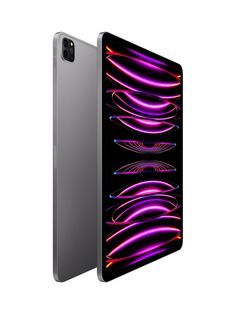 an iphone case with neon lights on the back and front side, in black background