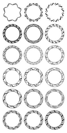 a set of ornate oval frames