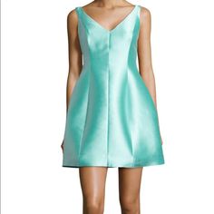 Kate Spade New York Glossy Dupioni Silk Mini Dress With Structural Seams. Njmu4937. Nisbet Blue (456), Looks Like Mint Green, In Size 6. Has Pockets. New With Tags. Luxury Kate Spade Spring Dress, Light Blue A-line Mini Dress For Evening, Blue Silk V-neck Mini Dress, Blue Silk Mini Dress With V-neck, Blue Silk Mini Dress For Spring, Elegant Light Blue Lined Mini Dress, Elegant A-line Kate Spade Dress, Light Blue Mini Dress For Formal Spring Occasions, Spring Formal Light Blue Mini Dress