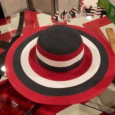 Nwt Darling 4th Of July Red, White, And Navy Striped Hat This Is Perfect For The Holidays!!! See Photos For Details And Dimensions Pet And Smoke Free Home 1/2 Red Beach Hat For 4th Of July, Red Patriotic Summer Hat, Red Hat For Beach And 4th Of July, 4th Of July Beach Cap, Red Cap For Vacation, Red Patriotic Hat, One Size Fits Most, Patriotic Beach Hat For Spring, Patriotic Beach Hats For Spring, Patriotic Red Beach Hat