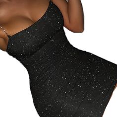 Kkboxly Bodycon Glitter Cami Dress, Backless Chain Strap Evening Party – Kkboxly™ Dress Backless, Dress For Summer, Evening Party Dress, Cami Dress, Evening Party, Chain Strap, Backless Dress, Party Dress, Women's Clothing