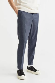 Crop Suit, Slim Fit Suit Pants, Slim Fit Suit, Houndstooth Pattern, Suit Pants, Woven Fabric, H&m, Slim Fit, Pants