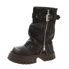 BASSO Exclusive. Not available in stores. Sole Material: Rubber Insole Material: EVE Heel Height: Med (3cm-5cm) Fit smaller than usual! Sweat Suits Outfits, Womens Biker Boots, Suits Outfits, Sweat Suits, Popular Boots, Shiny Pants, Wearing Style, Female Style, Retro Shorts