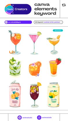 an image of some drinks on the web page