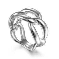 Unleash your bold and daring sense of style with the Gabriel & Co. High Polished Chain Link Ring! This statement-making accessory boasts a powerful design and a brilliant shine. You'll be unstoppable with this edgy and eye-catching ring. Don't be afraid to be bold and showcase your distinctive fashion sense! Finger size 6.5 in 14K yellow gold available for same day shipping. This ring can be sized up or down two sizes at no additional cost to you. Resizing takes 1-3 business days. Other sizes an Elegant White Gold Chain Ring, Elegant White Gold Chain Ring For Formal Occasions, Elegant White Gold Chain Ring With Polished Finish, Modern Oval Link Ring For Formal Occasions, Modern Chain Ring For Formal Occasions, Classic White Gold Chain Ring, Fine Jewelry White Gold Chain Ring, Classic White Gold Link Rings, Classic Formal Chain Ring With Open Style