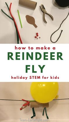 Reindeer Stem, Holiday Stem Activities, Stem Kids, Christmas Stem Activities, Holiday Stem, Holiday Science, Flying Reindeer