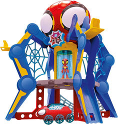 the spider man playset has been designed to look like it's coming out of a