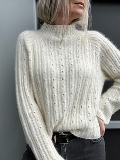 Rikke Sweater by Rikke Jönsson, knitting pattern Knitting patterns Rikke Jönsson Norwegian Design, Beginner Knitting Projects, Cardigan Sweater Vest, Learn How To Knit, Loose Pullover, Knit In The Round, Knitting Kits, Women Sweater, Knitting For Kids