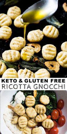 keto and gluten free ricotta gnocchi recipe with spinach