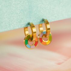 Earrings For Sensitive Ears, Hoop Charms, Kids Earrings, Metal Shop, Free Earrings, Colorful Earrings, Classic Gold, Huggie Hoop Earrings, Everyday Earrings