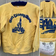 vintage Walt Disney World Walt Disney Productions raglan sweatshirt small 34-36. 92% cotton 8% acrylic See pics 9, 10, 11 & 12 for laying flat measurements (as vintage sizes tend to run differently than modern day sizes. Could be worn by anyone (depending on your style) if the measurements work for you. Guessing this is no more recent than 1970s or 1980s. See the label. Very previously loved condition. All pics are of the same one long sleeve pullover sweatshirt buyer will receive. See all 12 pi Disney Long Sleeve Sweatshirt For Fan Events, Disney Long Sleeve Sweatshirt For Streetwear, Cotton Long Sleeve Sweatshirt For Disney Trips, Vintage Disney World, Raglan Long Sleeve, Raglan Sweatshirt, Vintage Disney, Walt Disney World, Long Sleeve Pullover