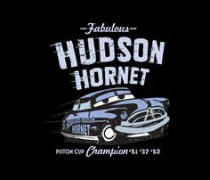 the logo for hudson hornet's upcoming event, featuring an image of a car