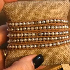 This Is A Listing Created For A Posh Show. Join A Posh Show To Learn More! Handmade Adjustable Luxury Pearl Bracelet, Elegant Silver Beads Wrap Bracelet, Elegant Handmade Silver Wrap Bracelet, Elegant Silver Hand-wrapped Beaded Bracelet, Elegant Handmade Brown Wrap Bracelet, Grandma Bracelet, Lucite Bracelets, Turtle Bracelet, Bow Bracelet